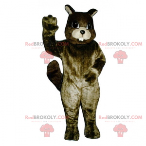 Squirrel mascot with big teeth - Redbrokoly.com