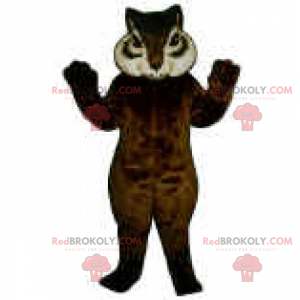 Egern maskot med store kinder - Redbrokoly.com