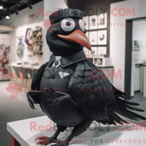 Zwarte duif mascottekostuum...