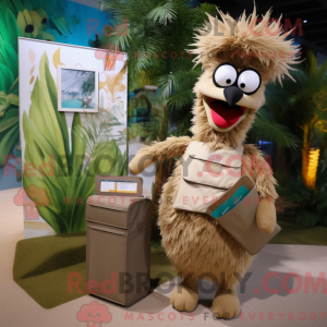 Tan Emu mascottekostuum...