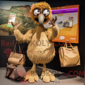 Tan Emu maskotdraktfigur w...