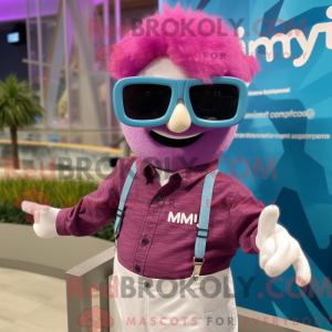 Máscara de gelo magenta com...