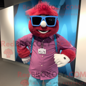 Magenta Ice-mascottekostuum...