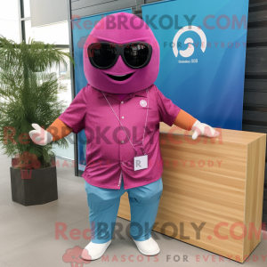 Magenta Ice maskot kostume...