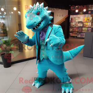 Turkis Ankylosaurus maskot...