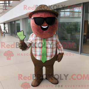 Brun vannmelon maskot...