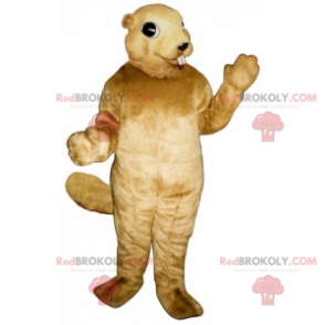 Egern maskot med små ører - Redbrokoly.com