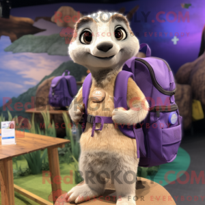 Lavendel Meerkat maskot...
