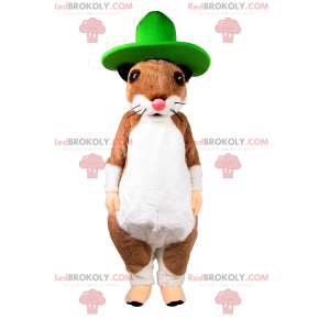 Esquilo mascote com grande chapéu verde - Redbrokoly.com