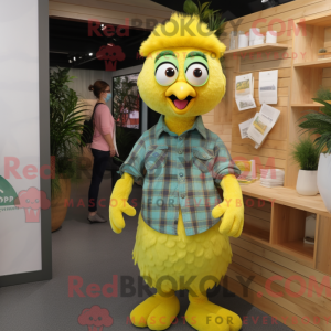 Citrongul påfugl maskot...