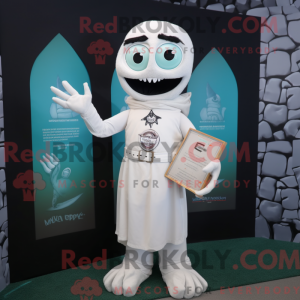 Wit kerkhofmascottekostuum...
