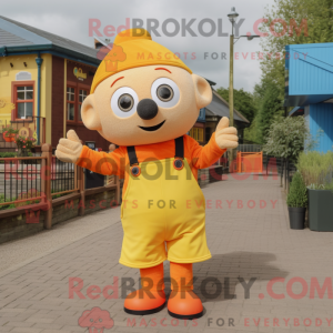 Geeloranje mascottekostuum...