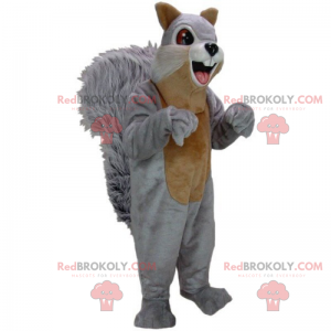 Mascotte scoiattolo con coda soffice - Redbrokoly.com