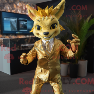 Guld Chupacabra maskot...