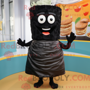 Sort lasagne maskot kostume...