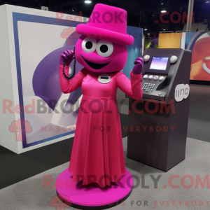 Máscara de telefone magenta...