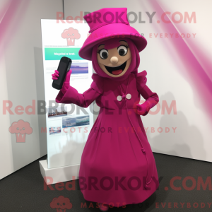 Máscara de telefone magenta...