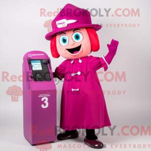 Máscara de telefone magenta...