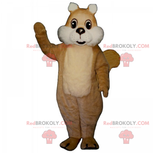 Adorable beige squirrel mascot - Redbrokoly.com