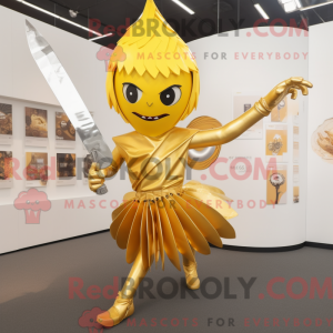 Gold Knife Thrower mascot...