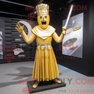 Gold Knife Thrower mascot...