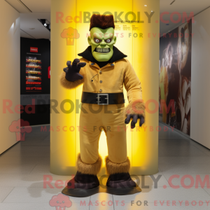 Gold Frankenstein maskot...