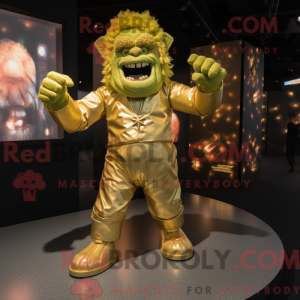 Gold Frankenstein maskot...