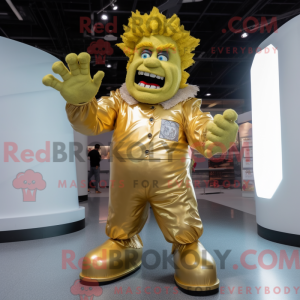 Gold Frankenstein maskot...