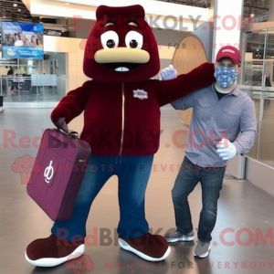 Maroon Pair Of Ice Skates...