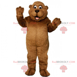 Brown squirrel mascot with a big smile - Redbrokoly.com