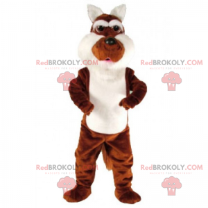 Brun og hvid egern maskot - Redbrokoly.com