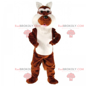 Mascotte bruine en witte eekhoorn - Redbrokoly.com