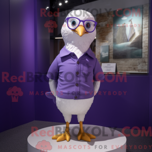Purple Gull maskot kostume...