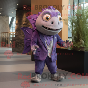 Lavendel Piranha maskot...