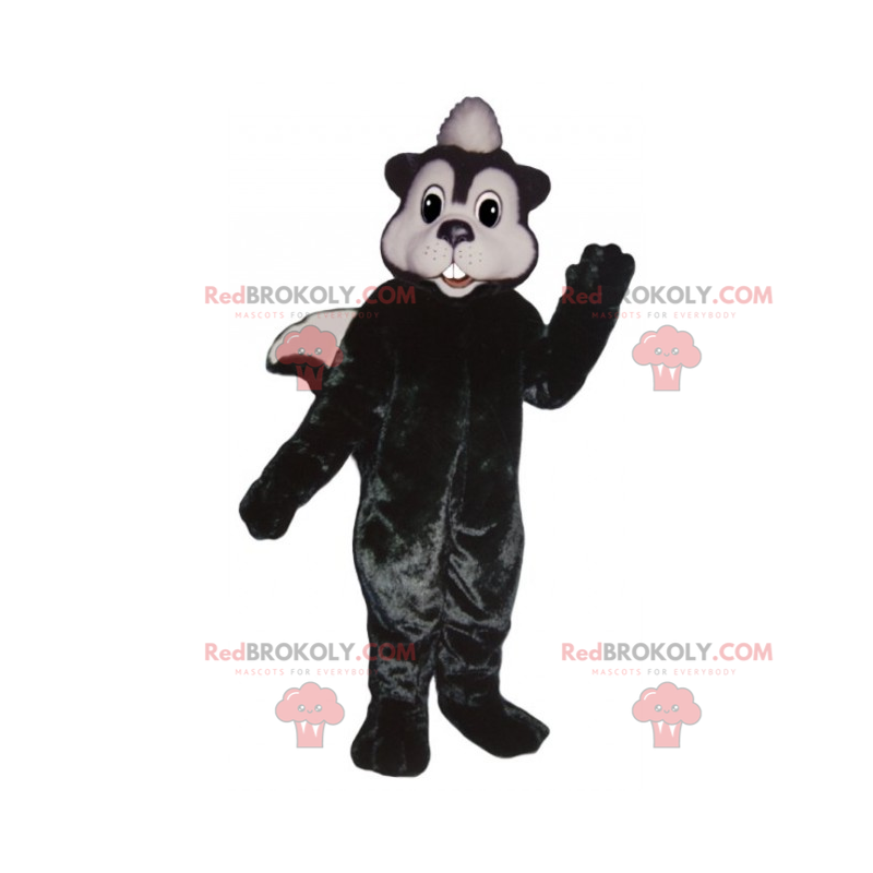 Sort og hvid egern maskot - Redbrokoly.com Sort og hvid egern maskot - Redbrokoly.com