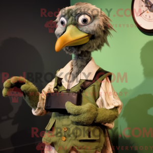 Olive Dodo Bird Maskottchen...
