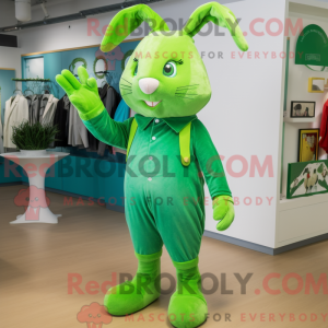 Grøn kanin maskot kostume...