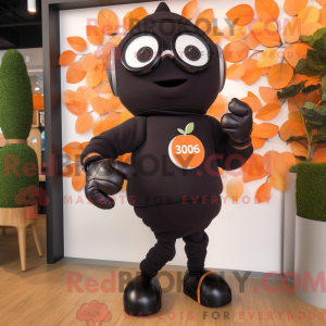 Svart aprikos maskot drakt...