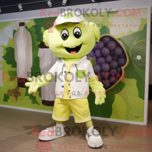 Witte druif mascottekostuum...
