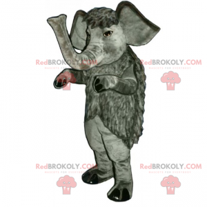 Långhårig elefantmaskot - Redbrokoly.com