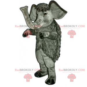 Mascotte elefante dai capelli lunghi - Redbrokoly.com