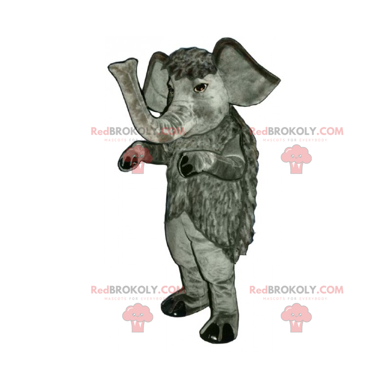 Langhåret elefantmaskot - Redbrokoly.com
