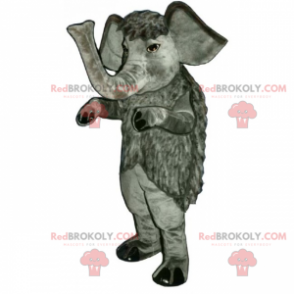 Mascote elefante de pêlo comprido - Redbrokoly.com