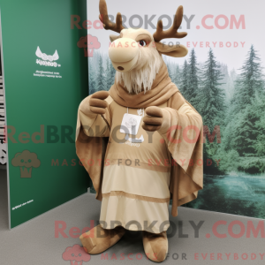 Beżowa maskotdraktfigur dla...