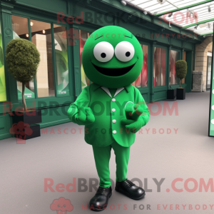 Green Petanque Ball mascot...