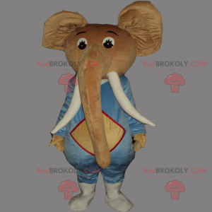 Olifant mascotte met grote slagtanden - Redbrokoly.com