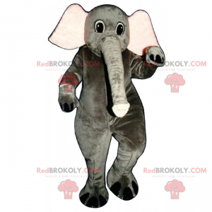 Olifant mascotte met lange slurf - Redbrokoly.com