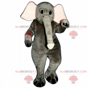 Mascote elefante com tromba comprida - Redbrokoly.com