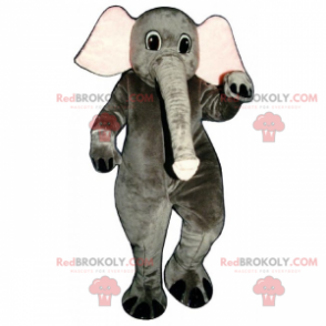 Olifant mascotte met lange slurf - Redbrokoly.com