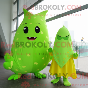 Lime Green Stingray mascot...